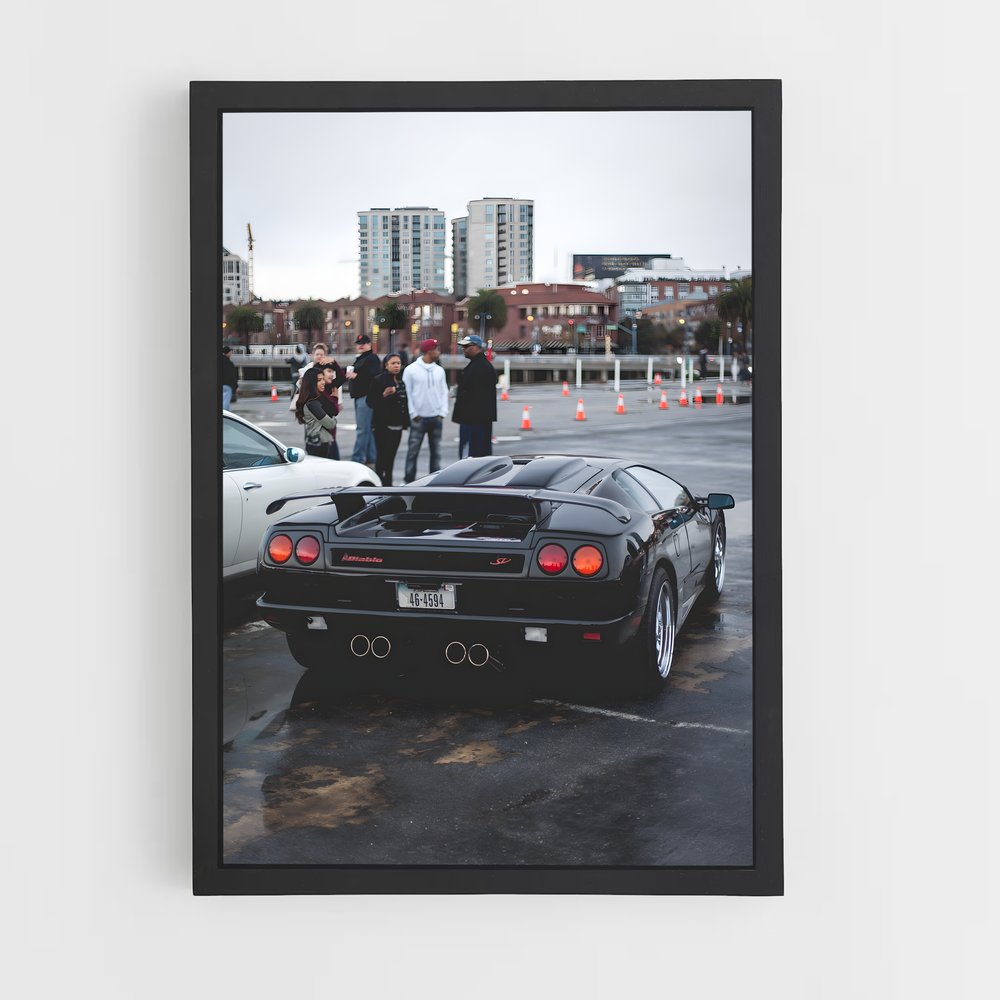 Poster Diablo Noir – affiche Lamborghini (vue 2)